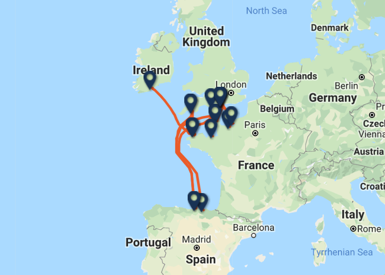 BRITTANY FERRIES routes